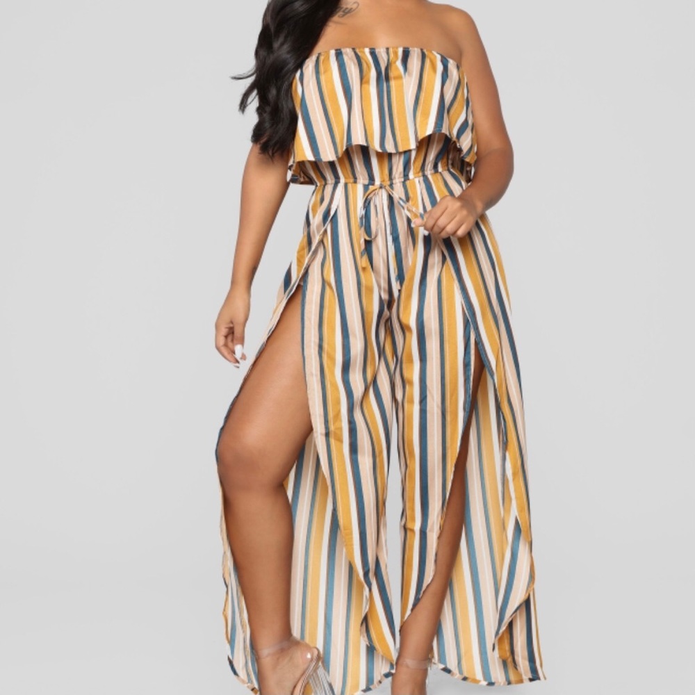 Double slit jumpsuit